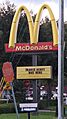 McDonald's sign reading "Travis Scott was Here" in St. Petersburg, FL, Sep 2020 (cropped)