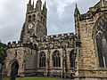 Outside of St John the Baptist Church of England church in Tideswell
