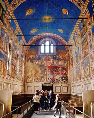 Padova Cappella degli Scrovegni Innen Langhaus West 1