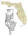 Pinellas County Florida Incorporated and Unincorporated areas Redington Shores Highlighted