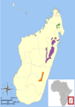 Propithecus (diadema group) range map