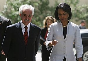 Rangin Dadfar Spanta et Condoleezza Rice