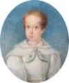 Retrato de D. Paula de Bragança, c. 1830, Simplício Rodrigues de Sá, atribuído (MNAA, inv. 838 Pint) - Exposição D. Maria II, Palácio Nacional da Ajuda (2021-06-18).png