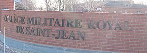 Royal Military College Saint-Jean main entrance