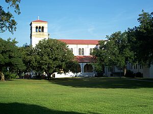Saint Leo Abbey Church seen from Saint Leo University