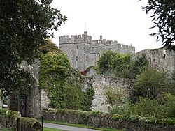 Saltwood Castle and wall.JPG