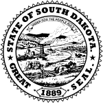 Seal of South Dakota (B&W).svg