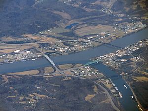Silver and Point Pleasant Bridges aerial 2019