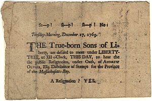 Sons of Liberty Broadside, 1765
