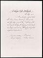 The Diploma of the Royal College of Surgeons of Edinburgh, awarded to James Cossar Ewart in 1878
