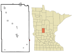 Location in Todd County and the state of Minnesota