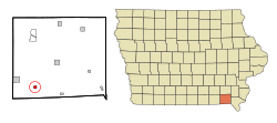 Location of Cantril, Iowa