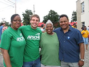 WI Milwaukee Labor Walk 06.21.2008, AFSCME, Estella Patterson, Ryan Neibauer, Gloria Beckham, Senator Coggs (2603491739)