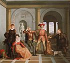 Washington Allston, American - Scene from Shakespeare's "The Taming of the Shrew" (Katharina and Petruchio) - Google Art Project