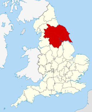 Yorkshire UK 1851 locator map