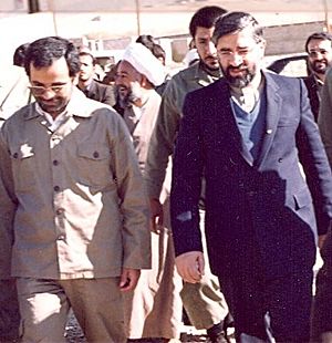 عباس میرزا ابوطالبی به همراه مهندس میر حسین موسوی