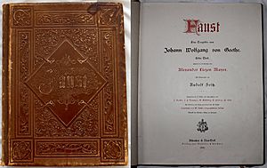 1876 'Faust' by Goethe, decorated by Rudolf Seib, large German edition 51x38cm, from Tamoikin Art Fund