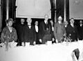 1927 - Lord Mayor Hugh Lupton (in Mayoral chains) at a luncheon in Leeds with Lord Harewood (left)