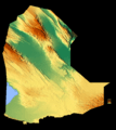 A topographic map of the Region of Dikhil
