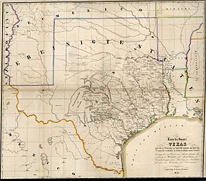 Adelsverein Karte des Staates Texas 1851 UTA
