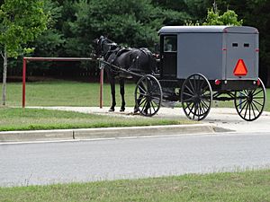 Amish parking lot Mechanicsville Maryland
