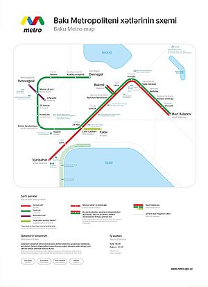 Baku Metro map