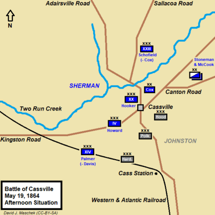 Battle of Cassville afternoon