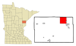 Location of the city of Cloquetwithin Carlton County, Minnesota