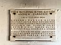 Carnegie plaque at Taunton Public Library