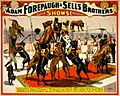 Champion great danes from the Imperial kennels, poster for Forepaugh and Sells Brothers, 1898