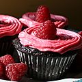 Chocolate Cupcakes with Raspberry Buttercream detail