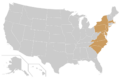 Colonial Athletic Association Map
