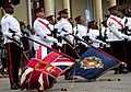 Colour party of the Royal Bermuda Regiment at Queen's Birthday Parade in 2017