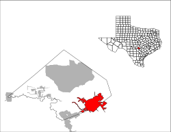 Location of New Braunfels in Texas