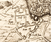 Dankaerts-Historis-9350 - Maastricht map - detail - Brusselsepoort 1632f