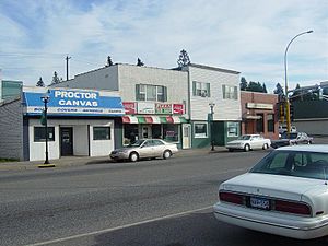 Downtown Proctor along U.S. Highway 2