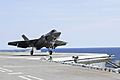 F-35C Lightning II aircraft are tested aboard USS Abraham Lincoln. (36272619443)