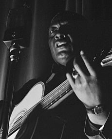 Face detail, (Portrait of Leadbelly, National Press Club, Washington, D.C., between 1938 and 1948) (LOC) (4843137007) (cropped) (cropped)