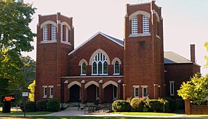 First Presbyterian Church (front view), 114 W. Main Street, Lincolnton, NC
