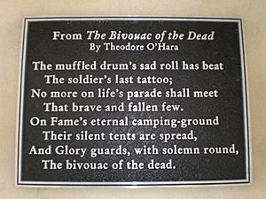 From The Bivouac of the Dead plaque