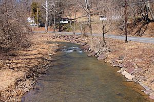 Hemlock Creek looking upstream near its mouth