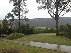 Hinze Dam wall and park in Advancetown, Queensland