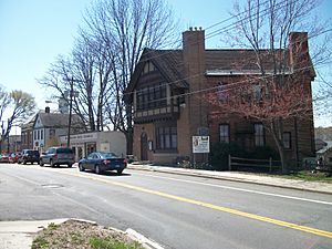 The historic former Huntington Sewing & Trade School, now the headquarters of the Huntington Historical Society.
