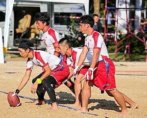 Japanese team on Beach Flag Football XOKA5210bs (15749928216)