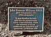 John Francon Williams FRGS commemorative plaque, Clackmannan Cemetery 2019
