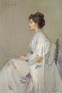 John Longstaff Lady in Grey 1890