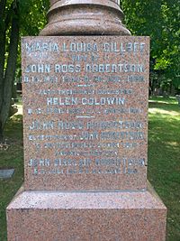 John Ross Robertson monument engraving
