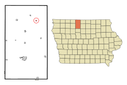 Location of Lakota, Iowa