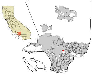 Location within Los Angeles County