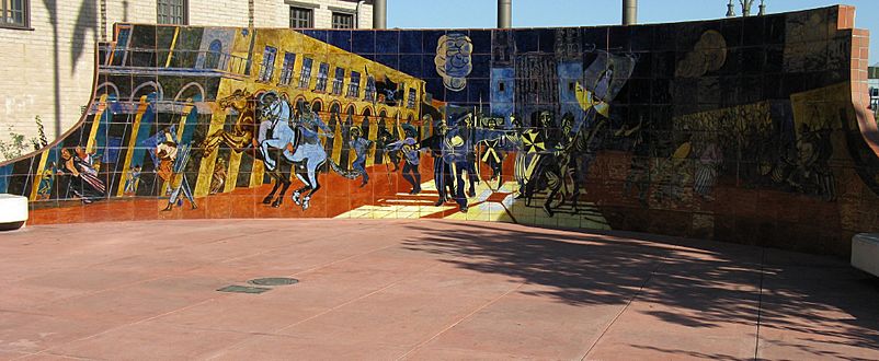 LA founding historical mural